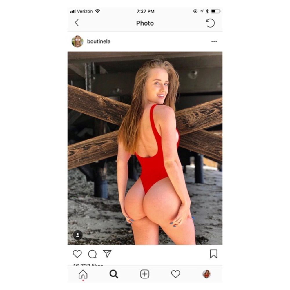 Red cheeky boutinela one piece